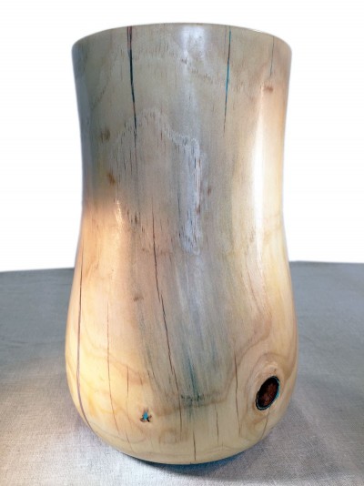 Minimalist vase with blue...